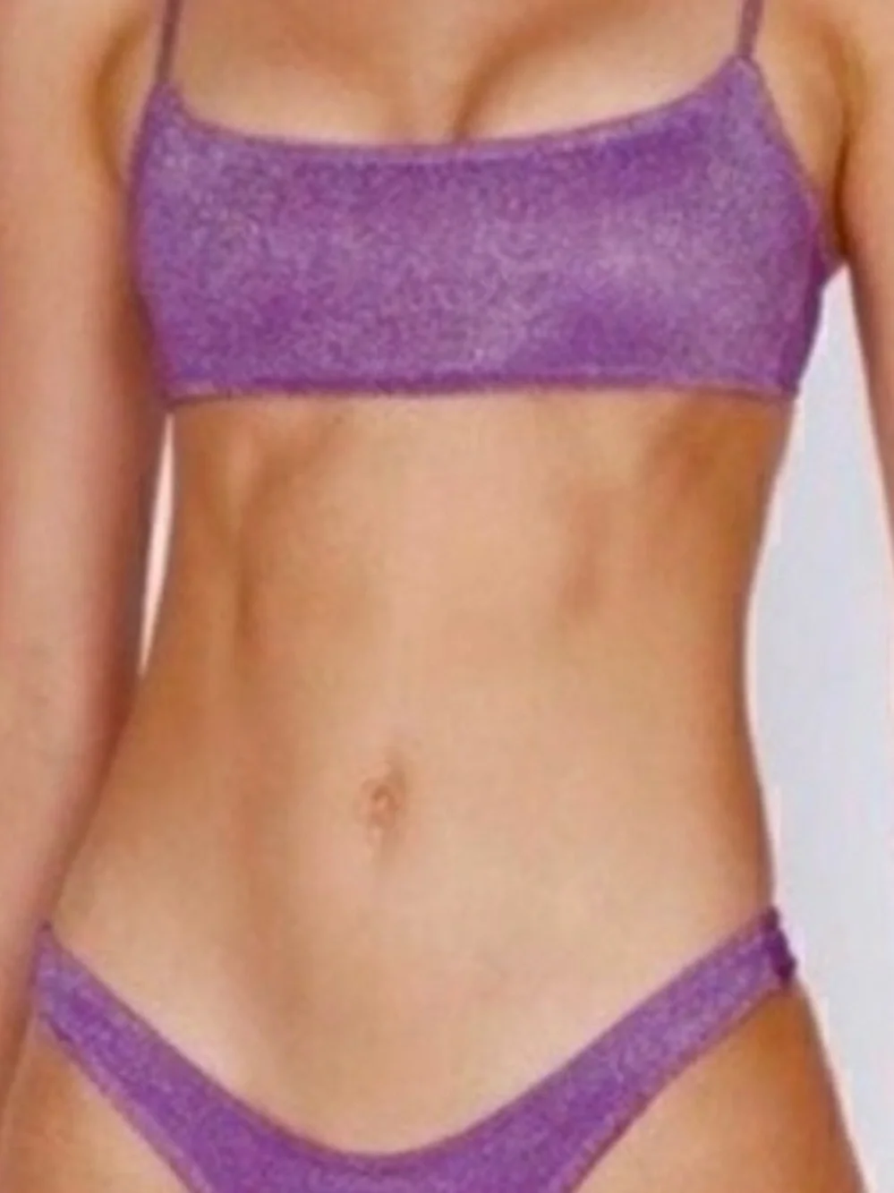 NWT triangl swimwear Mica Shimmery Purple Lurex Bikini Bottoms